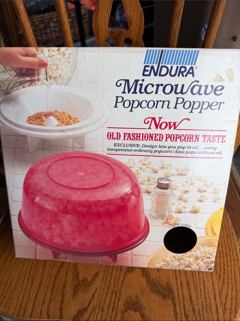 Vintage Endura Microwave Popcorn Popper - Pink
